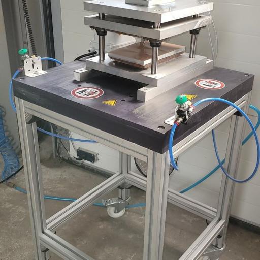 Pneumatische Labor-Heizpresse mit Pressdruck 3 KN (0,3 Tonnen)